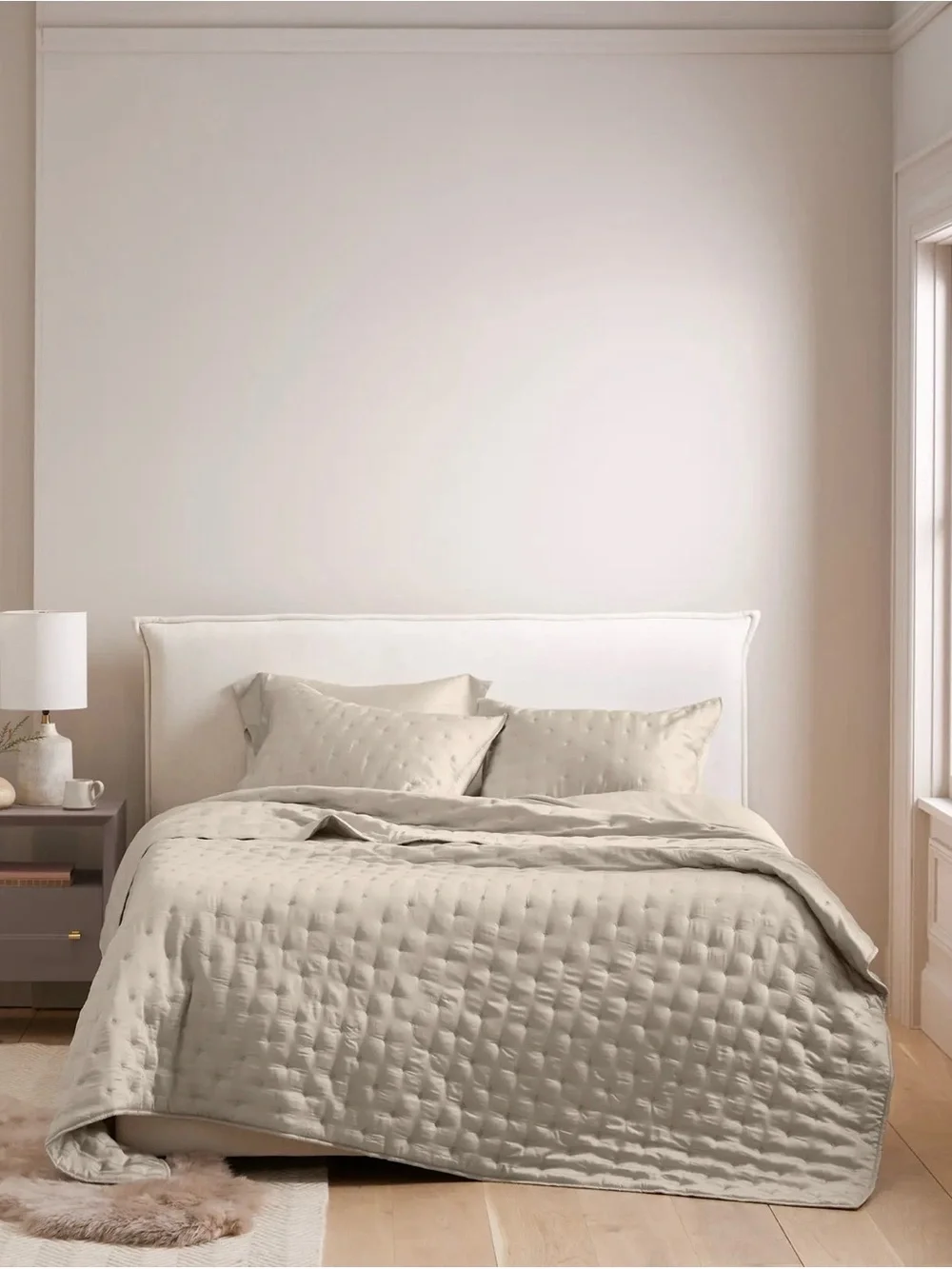 Quince Bamboo Dream Quilt in Sand- Full/Queen